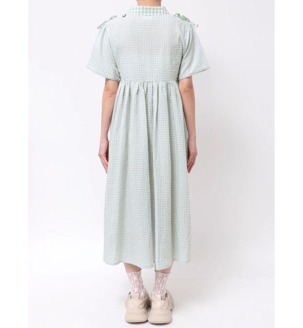 merry jenny「ギンガムチェックリボンドロストワンピース」|ワンピース|