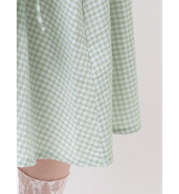 merry jenny「ギンガムチェックリボンドロストワンピース」|ワンピース|