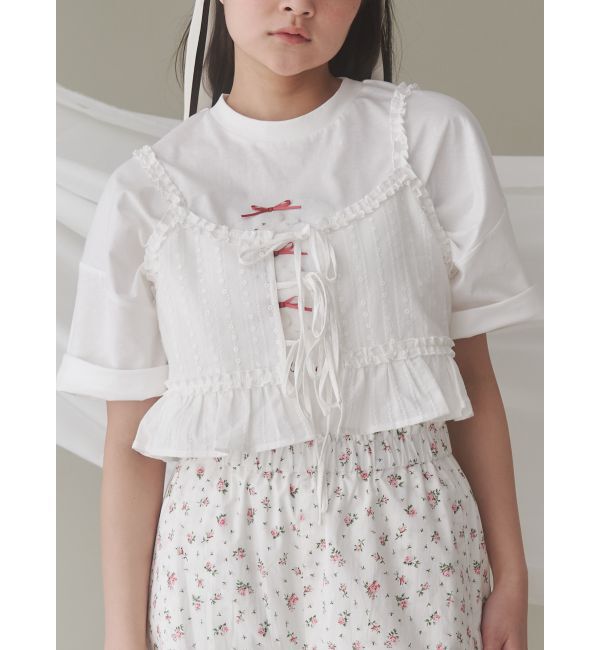 merry jenny「twinkle flower bustier」|シャツ・ブラウス|アイボリー
