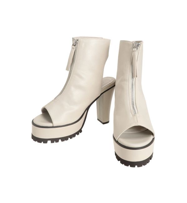 GYDA「フロントZIPタンクソールショートブーツ」|ショートブーツ|