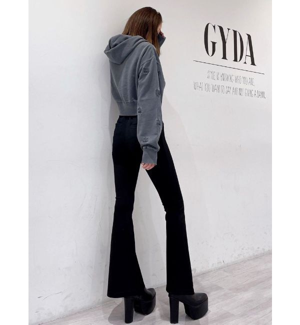 GYDA「ハイウエスト カットジャカード フレアパンツ」|その他|