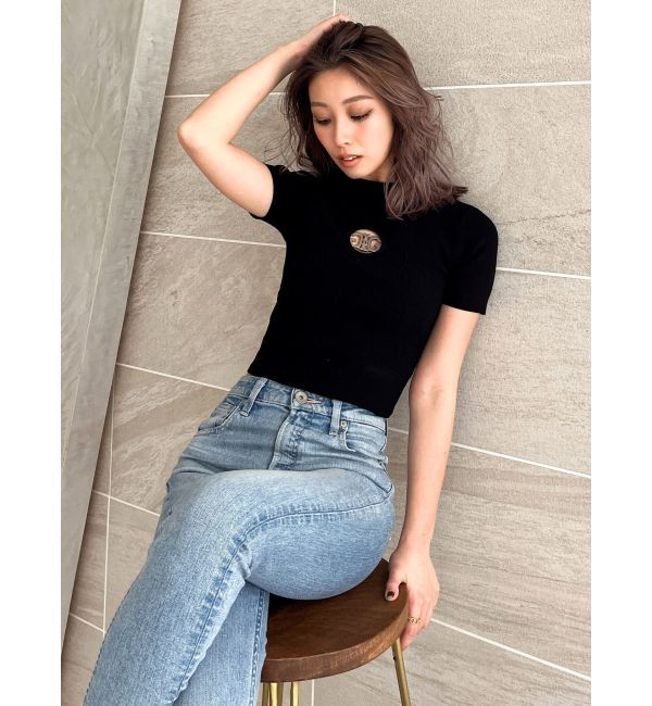 GYDA「ハイウエスト PEEPダメージスキニーデニムパンツ」|デニム|