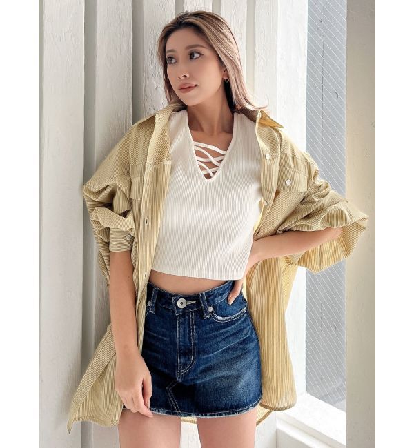 GYDA「ストライプオーバーシャツ」|シャツ・ブラウス|