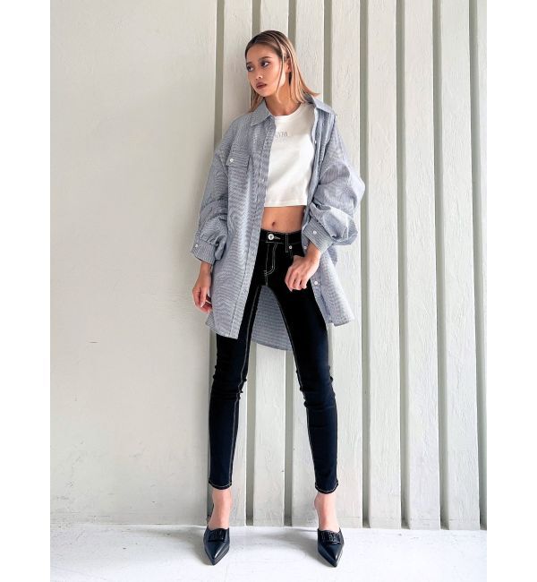 GYDA「ストライプオーバーシャツ」|シャツ・ブラウス|