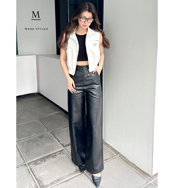 GYDA「フェイクレザーワイドパンツ」|その他|