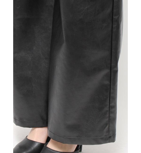 GYDA「フェイクレザーワイドパンツ」|その他|