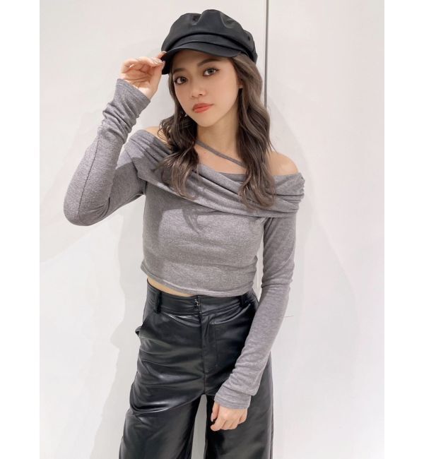 GYDA「アシンンメトリーオフショルトップス」|Tシャツ・カットソー|