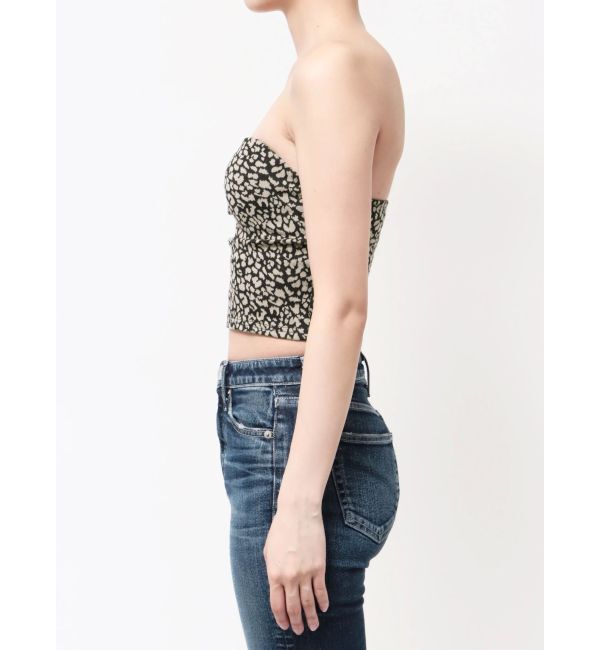 GYDA「leopard printベアビスチェ」|チューブトップ|