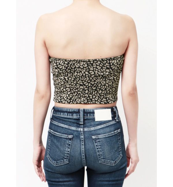 GYDA「leopard printベアビスチェ」|チューブトップ|