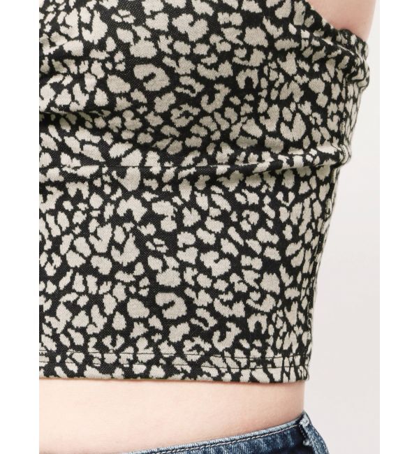 GYDA「leopard printベアビスチェ」|チューブトップ|