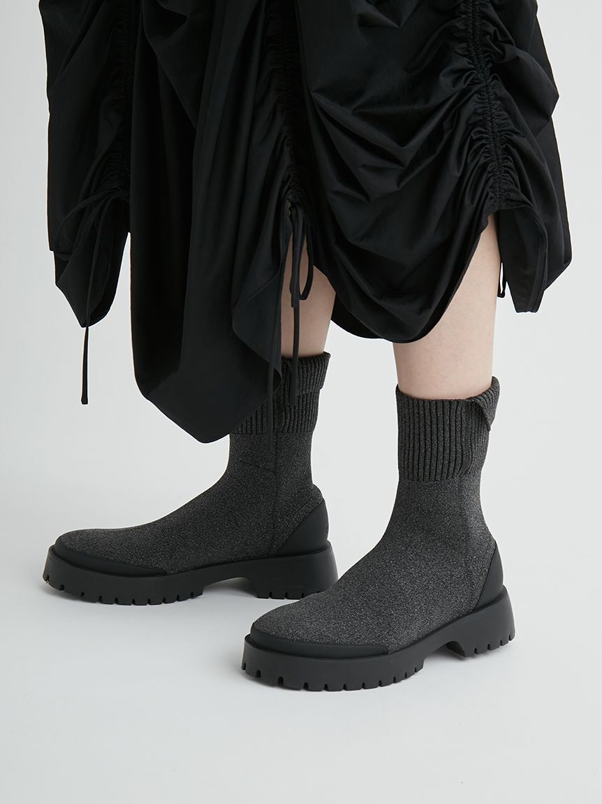 emmi atelier「eco ニットブーツ」|ショートブーツ|MIX