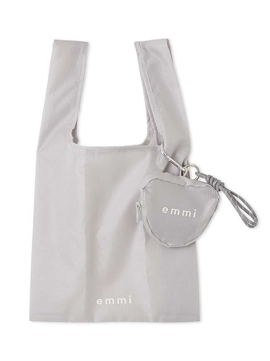 emmi atelier「【10th】ハートチャーム付きエコバッグ」|エコバッグ|GRY