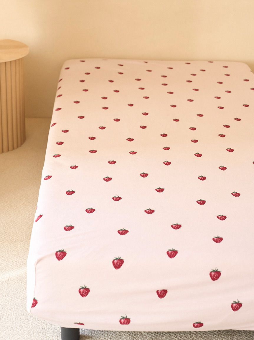 gelato pique Sleep「【Sleep】ストロベリー柄BOXシーツ（セミダブル）」|その他|PNK