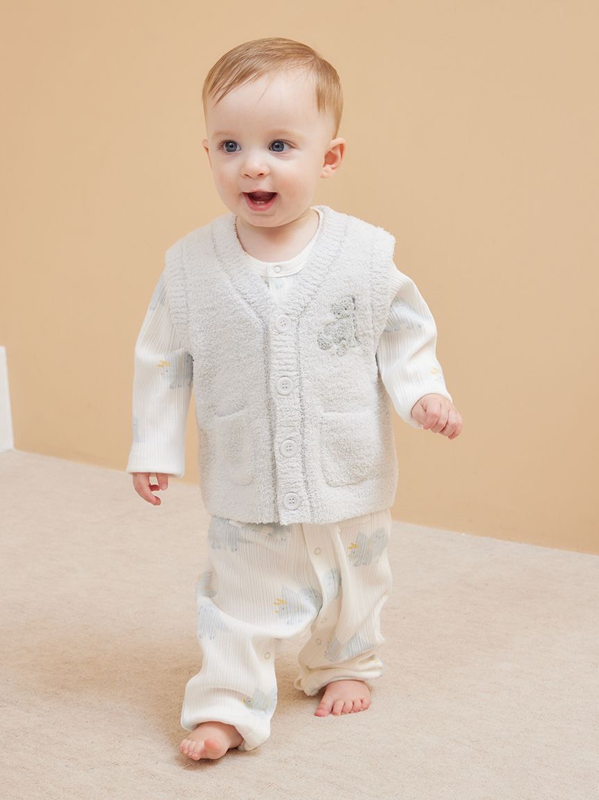 GELATO PIQUE KIDS & BABY「【限定カラーあり】【BABY】パウダーアニマルベスト」|その他ベビーウェア|