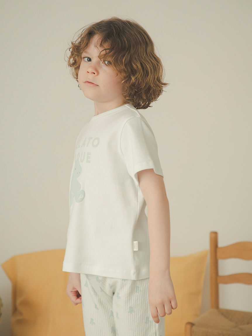 gelato pique kids&baby「【KIDS】ぬいぐるみワンポイントTシャツ」|ルームウェア|