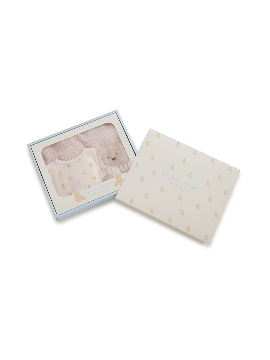 GELATO PIQUE KIDS & BABY「【ラッピング済み】【BABY】ベアブランケット&スタイ2点セット ギフトBOX」|その他ベビー用品|
