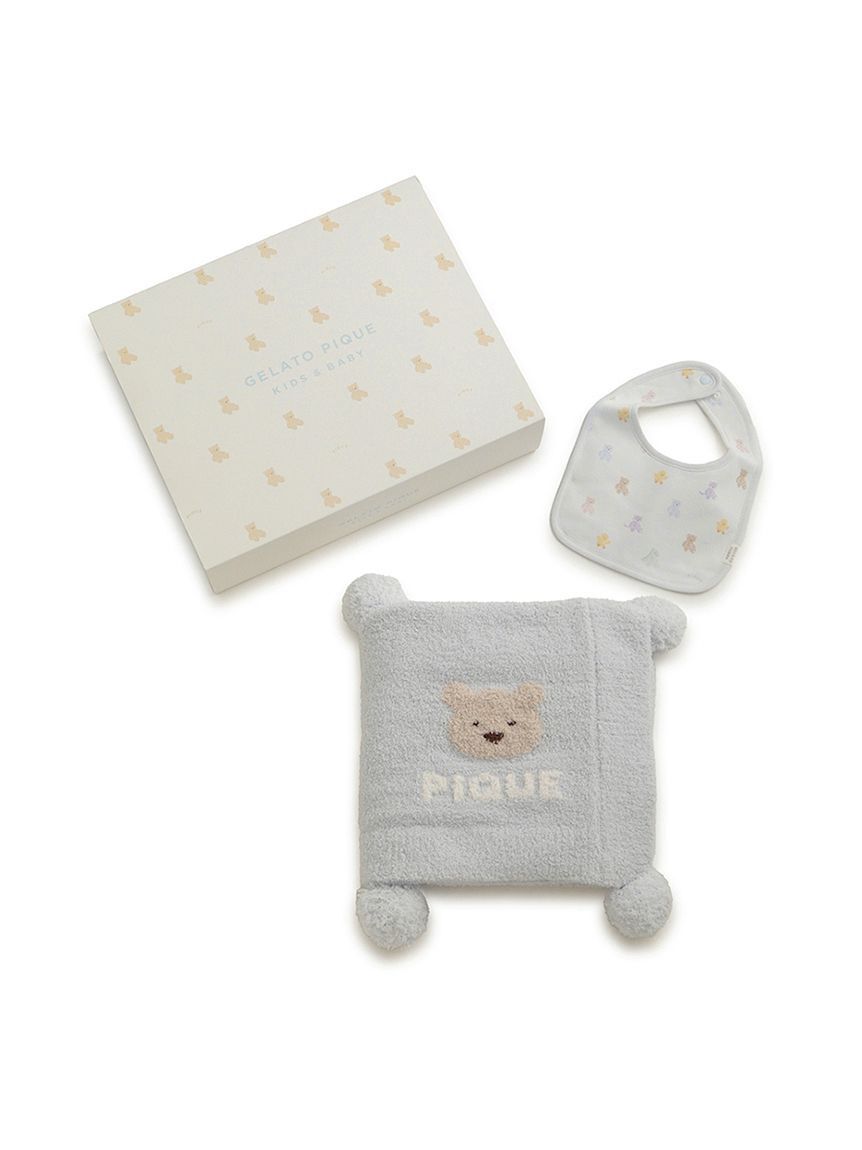 GELATO PIQUE KIDS & BABY「【ラッピング済み】【BABY】ベアブランケット&スタイ2点セット ギフトBOX」|その他ベビー用品|