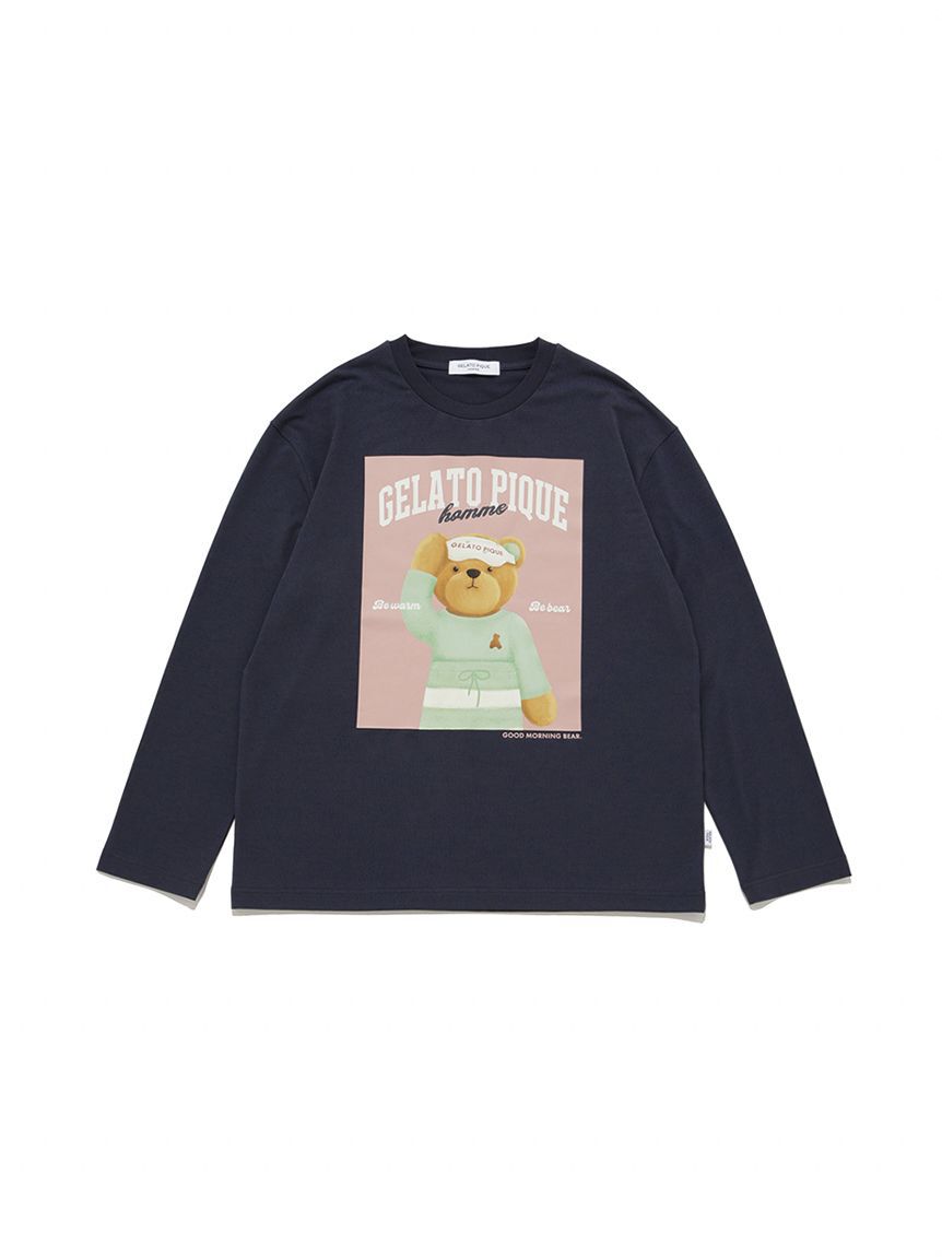 GELATO PIQUE HOMME「【HOMME】グッドモーニングベアレーヨンロンT」|ルームウェア|