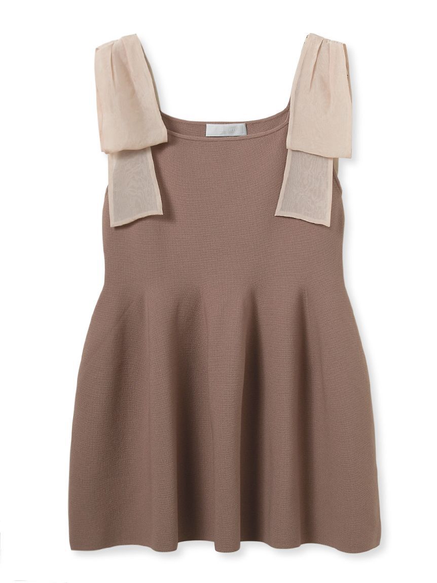 CELFORD「リボンショルダーペプラムニットプルオーバー」|ニット・セーター|