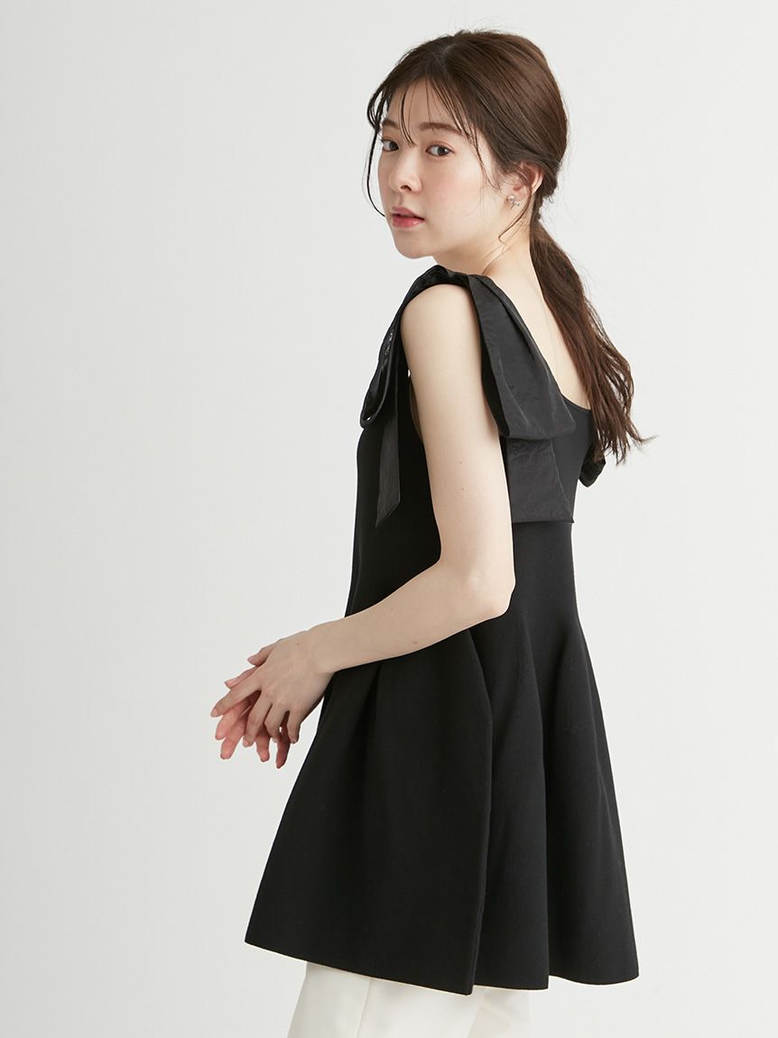 CELFORD「リボンショルダーペプラムニットプルオーバー」|ニット・セーター|