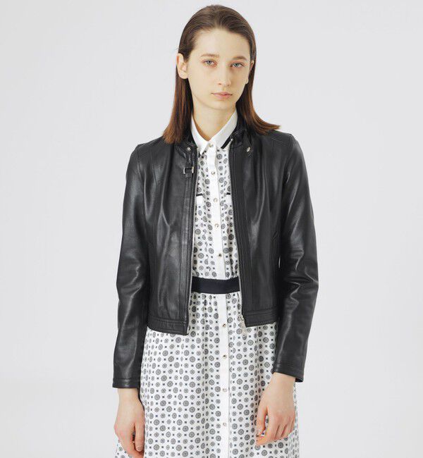  「レザーナビゲータージャケット」|ブルゾン・スタジャン|ブラック