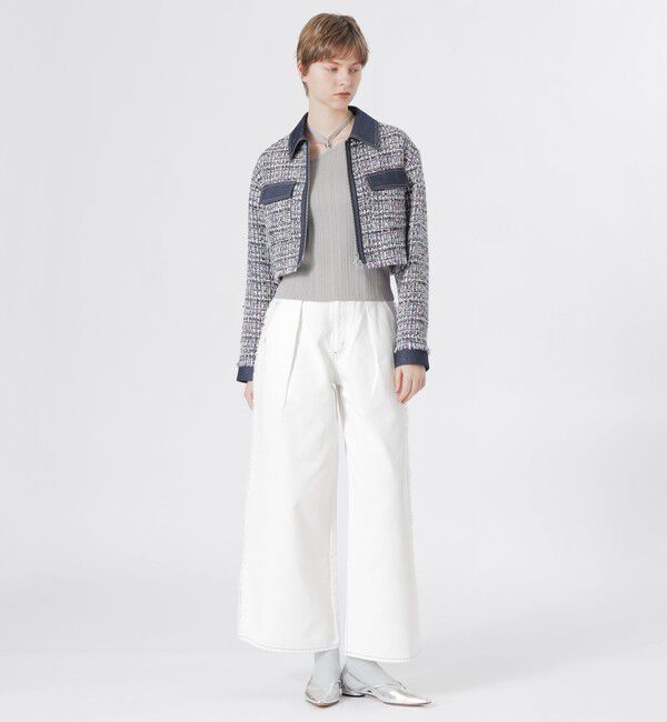  「クロップドツイードブルゾン」|ブルゾン・スタジャン|