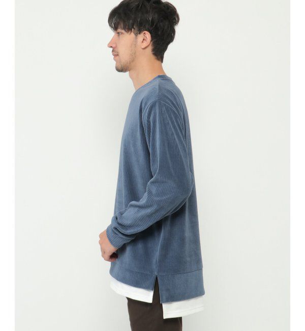 ikka「カットコールフェイクレイヤードプルオーバー」|パーカー|