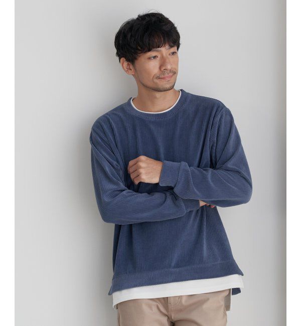 ikka「カットコールフェイクレイヤードプルオーバー」|パーカー|