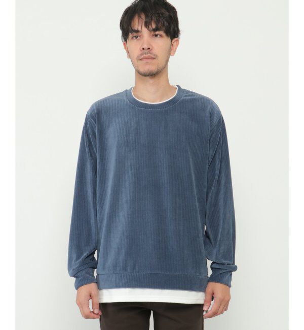 ikka「カットコールフェイクレイヤードプルオーバー」|パーカー|