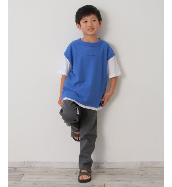 ikka kids「鹿の子フェイクベストロゴT（120~160cm）」|Tシャツ・カットソー|