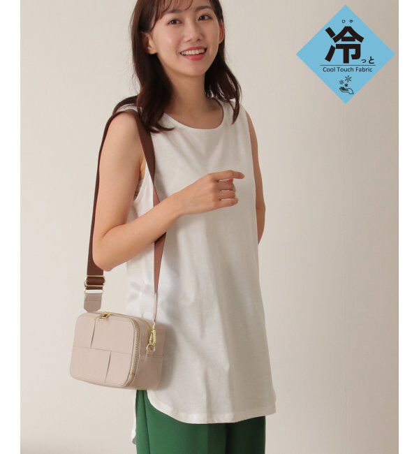 ikka「【雑誌 InRed 6月号掲載】【接触冷感／UVカット】コットンUSA裾ラウンドノースリプルオーバー」|タンクトップ|