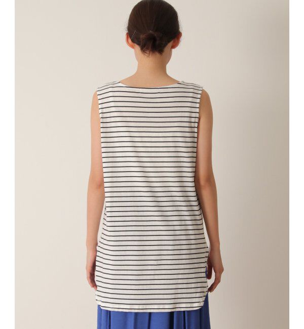 ikka「【雑誌 InRed 6月号掲載】【接触冷感／UVカット】コットンUSA裾ラウンドノースリプルオーバー」|タンクトップ|