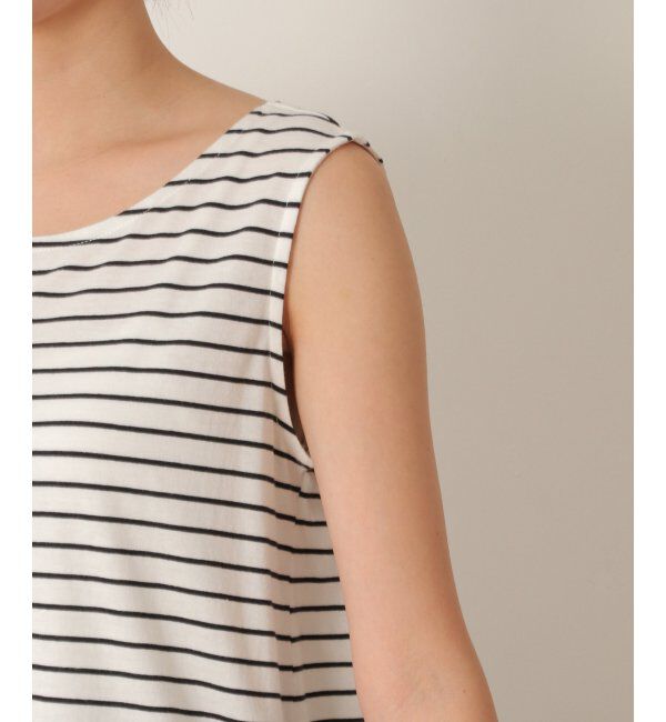 ikka「【雑誌 InRed 6月号掲載】【接触冷感／UVカット】コットンUSA裾ラウンドノースリプルオーバー」|タンクトップ|