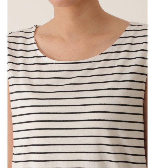 ikka「【雑誌 InRed 6月号掲載】【接触冷感／UVカット】コットンUSA裾ラウンドノースリプルオーバー」|タンクトップ|