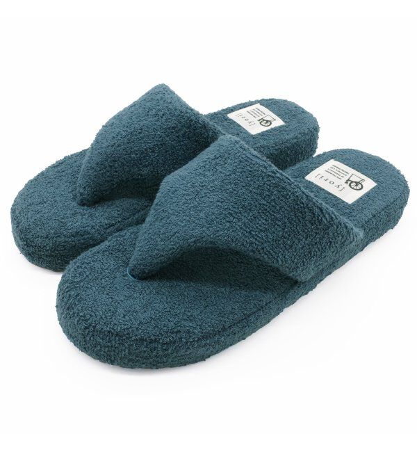 TOKYO DESIGN CHANNEL「yori パイルトングスリッパ L」|ルームシューズ|ブルー