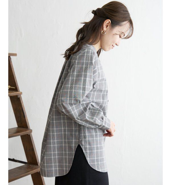 ikka「前後2WAYバンドカラーシャツ」|シャツ・ブラウス|