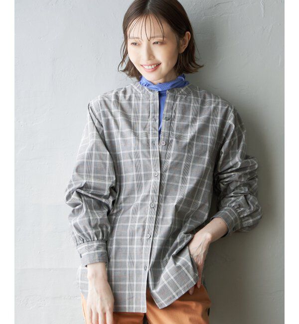 ikka「前後2WAYバンドカラーシャツ」|シャツ・ブラウス|