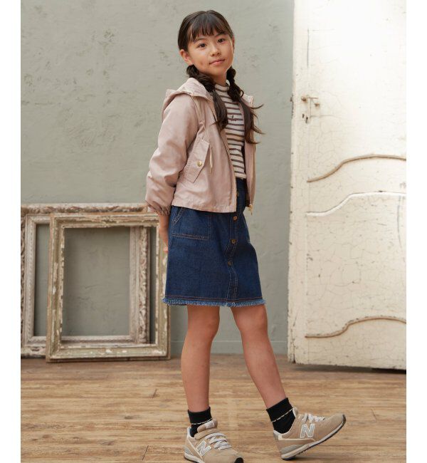 ikka kids「サテンフレアマウンテンパーカー（120~160cm）」|その他|