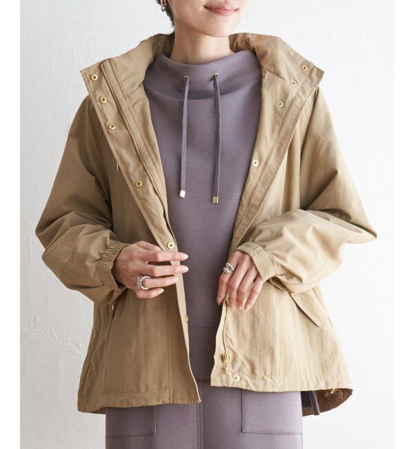 ikka「撥水裏付きマウンテンパーカー」|ブルゾン・スタジャン|ベージュ