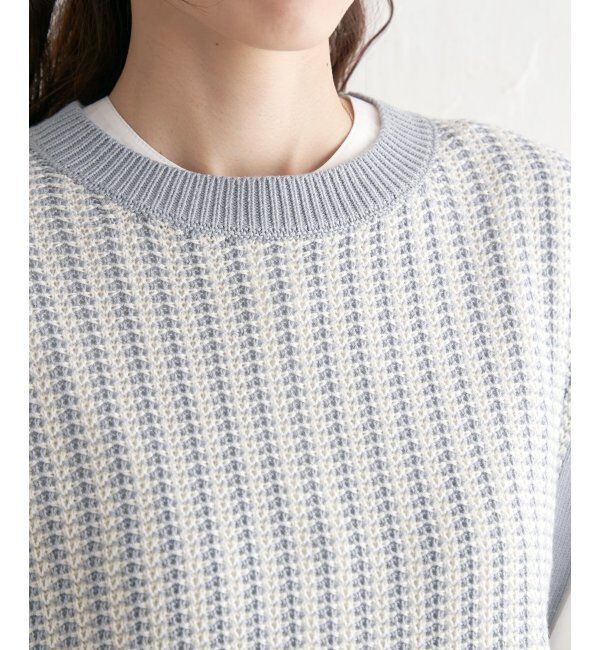 ikka「サイドリボンニットベスト」|ニット・セーター|