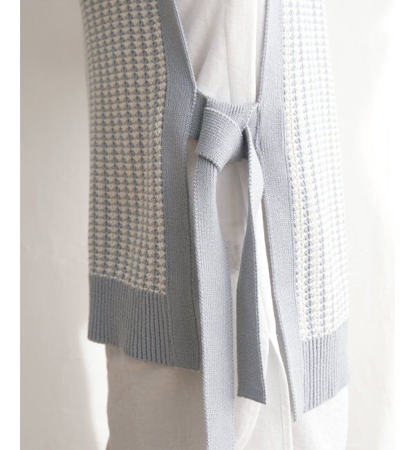 ikka「サイドリボンニットベスト」|ニット・セーター|