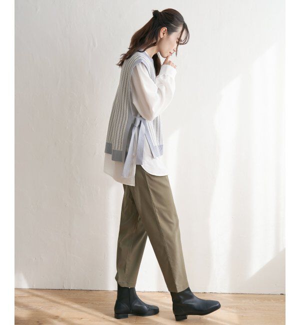 ikka「サイドリボンニットベスト」|ニット・セーター|