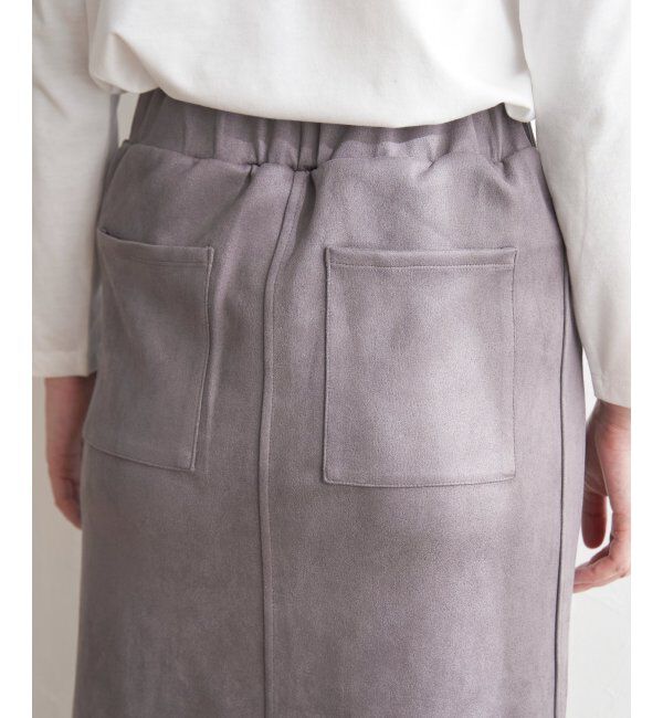 ikka「カットスエードタイトスカート」|スカート|