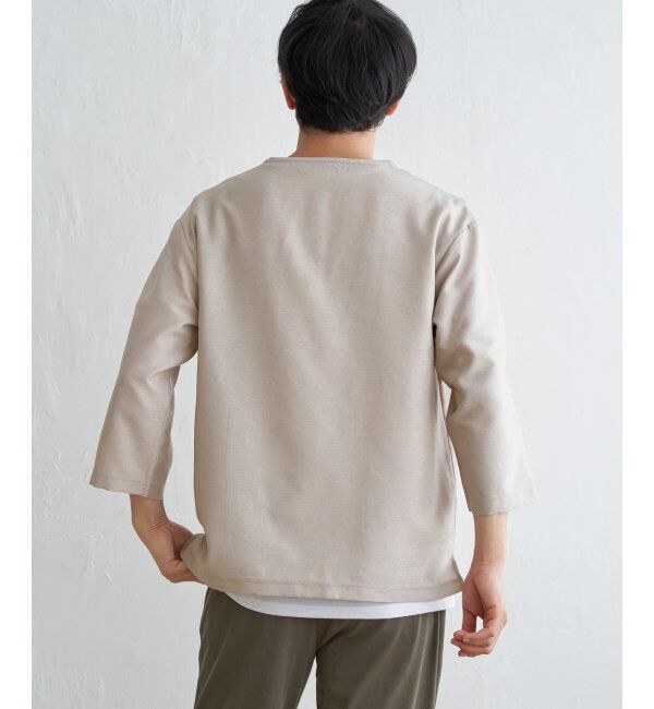 ikka「【イージーケア／吸水速乾】7分ヘンリーシャツTインナーセット【2点セット】」|シャツ・ブラウス|