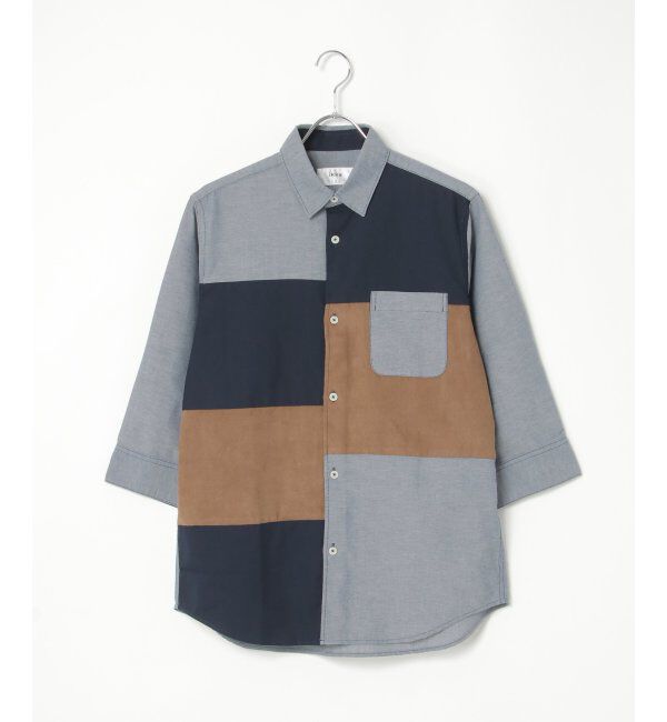 ikka「７ブブロックススエードキリカエＳＨ」|シャツ・ブラウス|