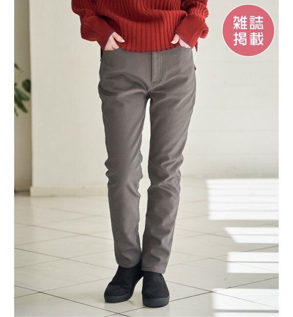 ikka「ボンディングスキニーパンツ」|その他|チャコール