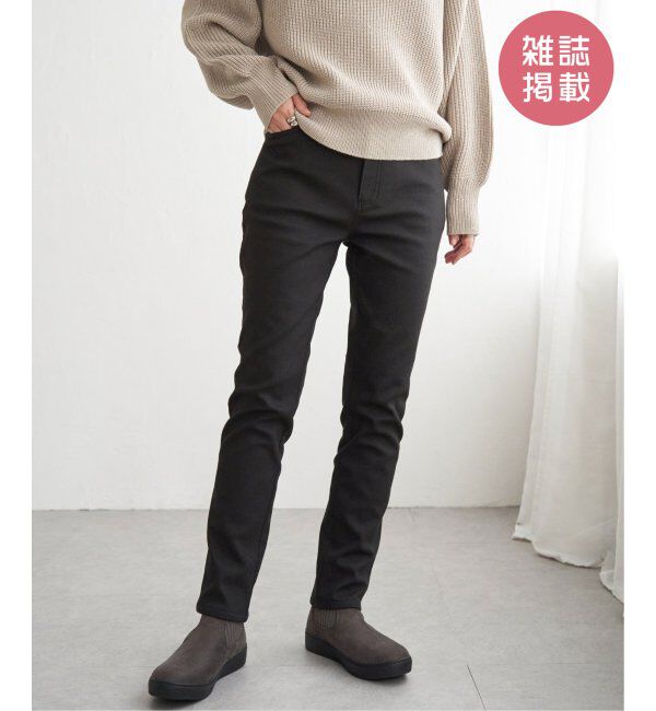 ikka「ボンディングスキニーパンツ」|その他|ブラック
