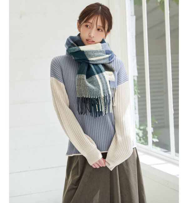 ikka「ウォッシャブルマルチチェックマフラー」|マフラー|