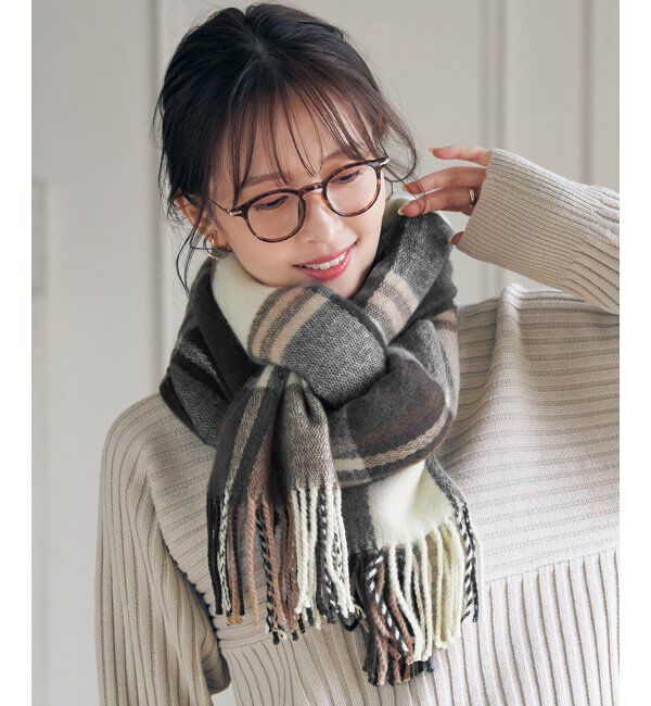 ikka「ウォッシャブルマルチチェックマフラー」|マフラー|