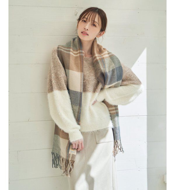 ikka「ウォッシャブルマルチチェックマフラー」|マフラー|